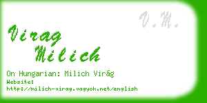 virag milich business card