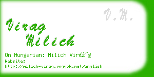 virag milich business card